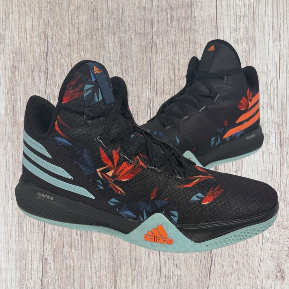 Adidas Light Em Up 2 Bounce Black Blue Basketball Shoes Sneakers Men’s Size 12